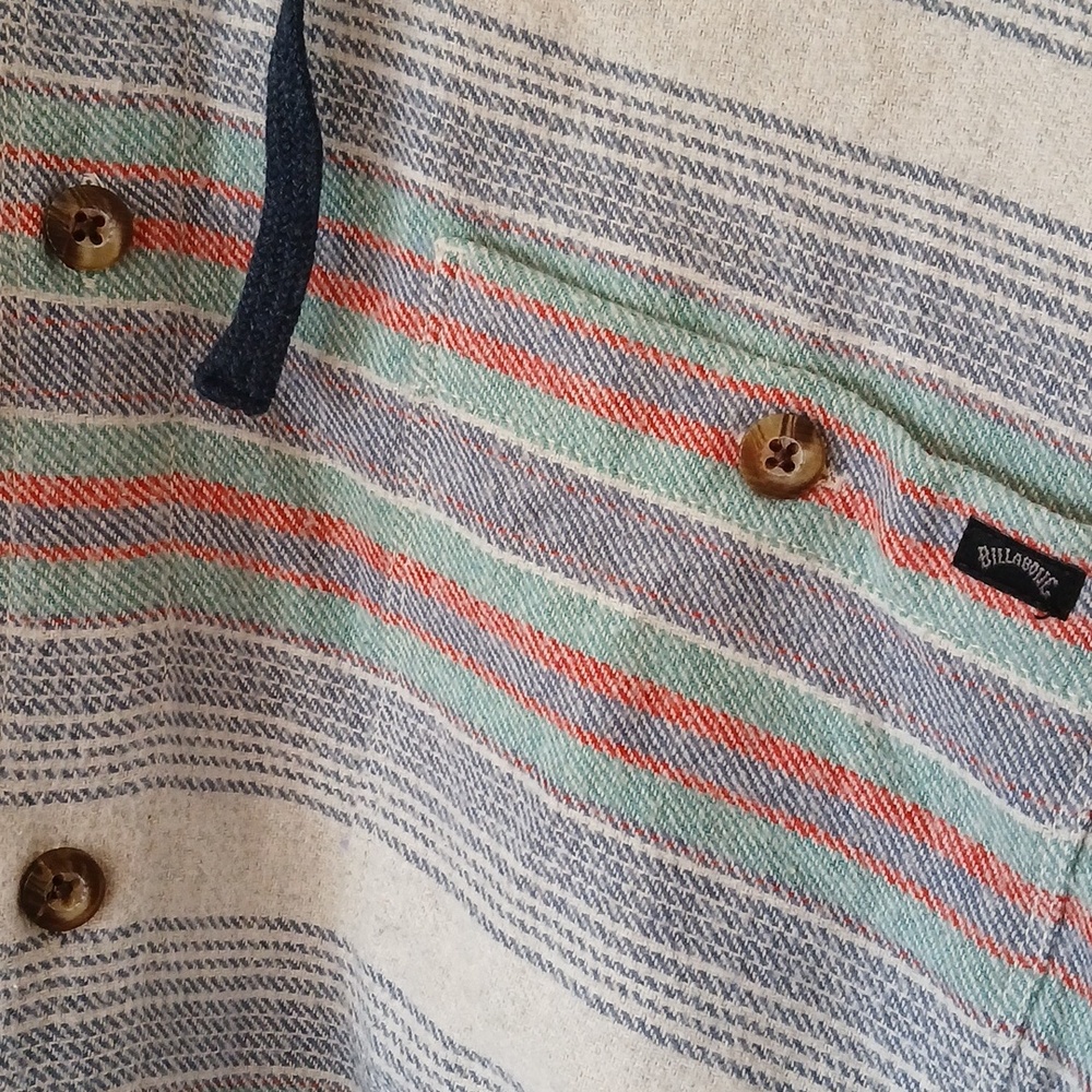 Billabong Men's Baja Flannel Hoodie - Picture 4 of 7